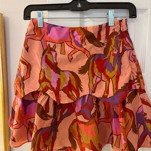 Farm Rio Wild Horses Western Mini Skirt